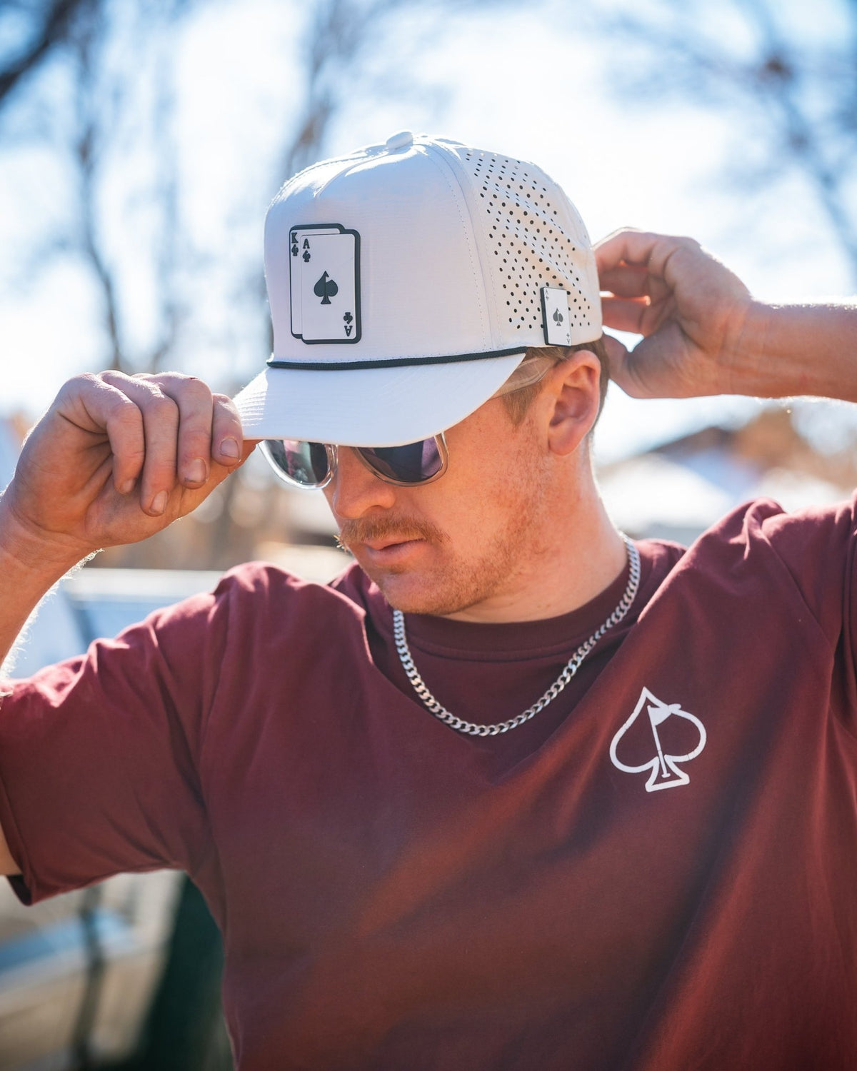 Perforated Rope Hat - AK - White - Get Tight Gear
