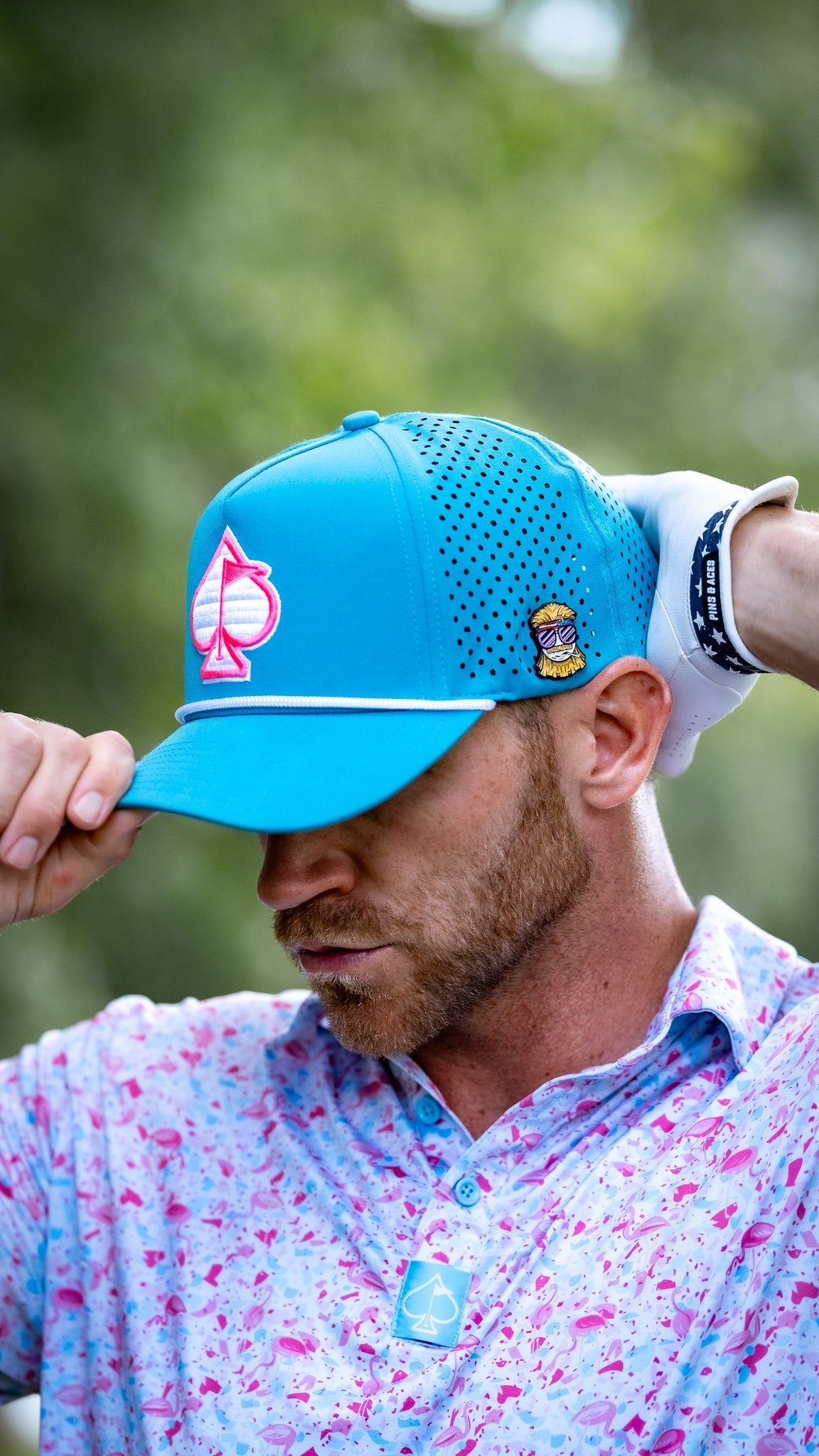 Perforated Rope Hat - Baby Blue - Get Tight Gear