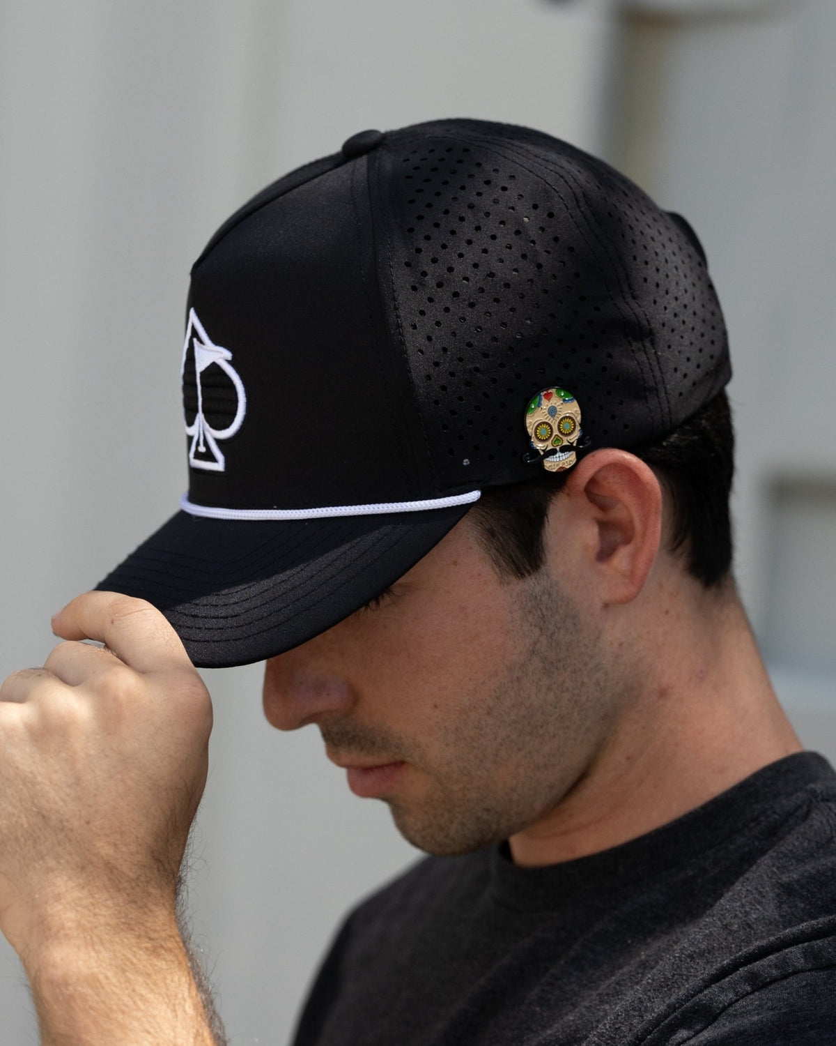 Perforated Rope Hat - Black - Get Tight Gear
