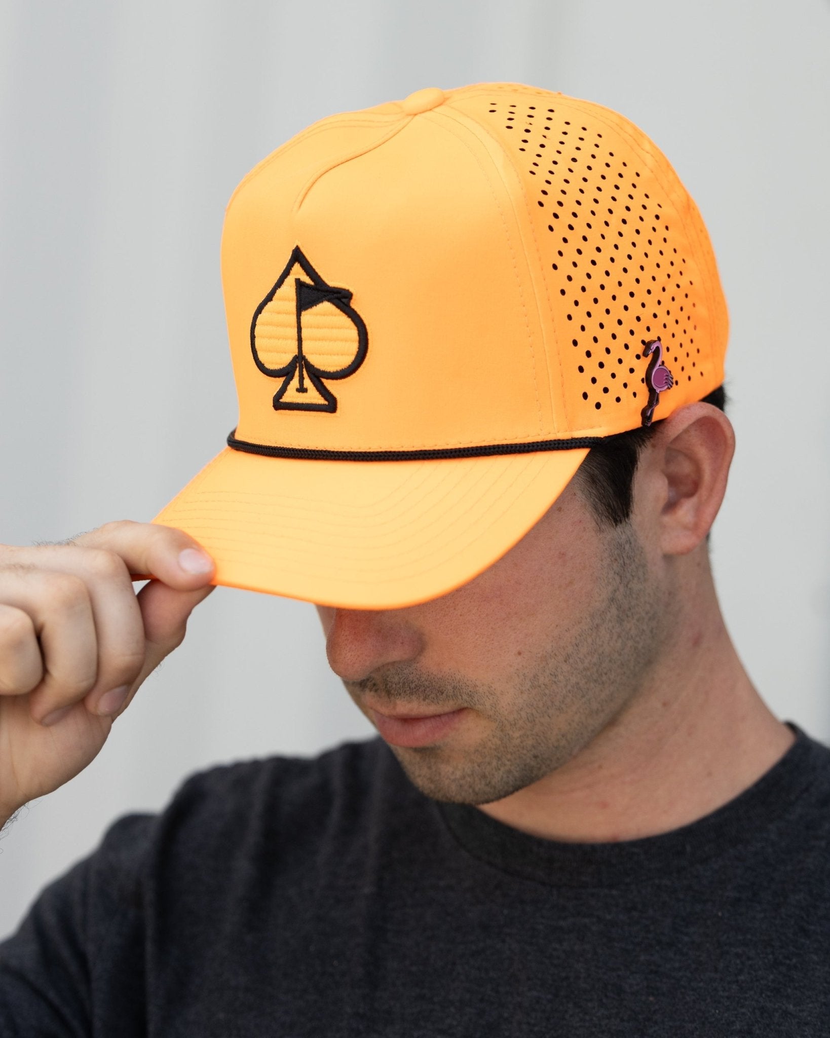 Perforated Rope Hat - Highlighter Orange - Get Tight Gear