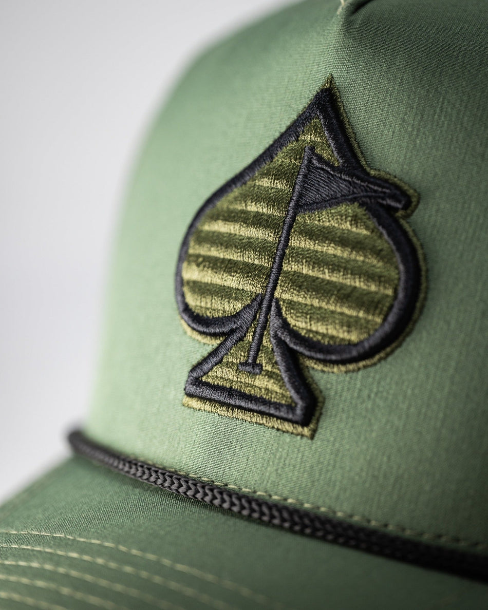 Perforated Rope Hat - Olive - Get Tight Gear