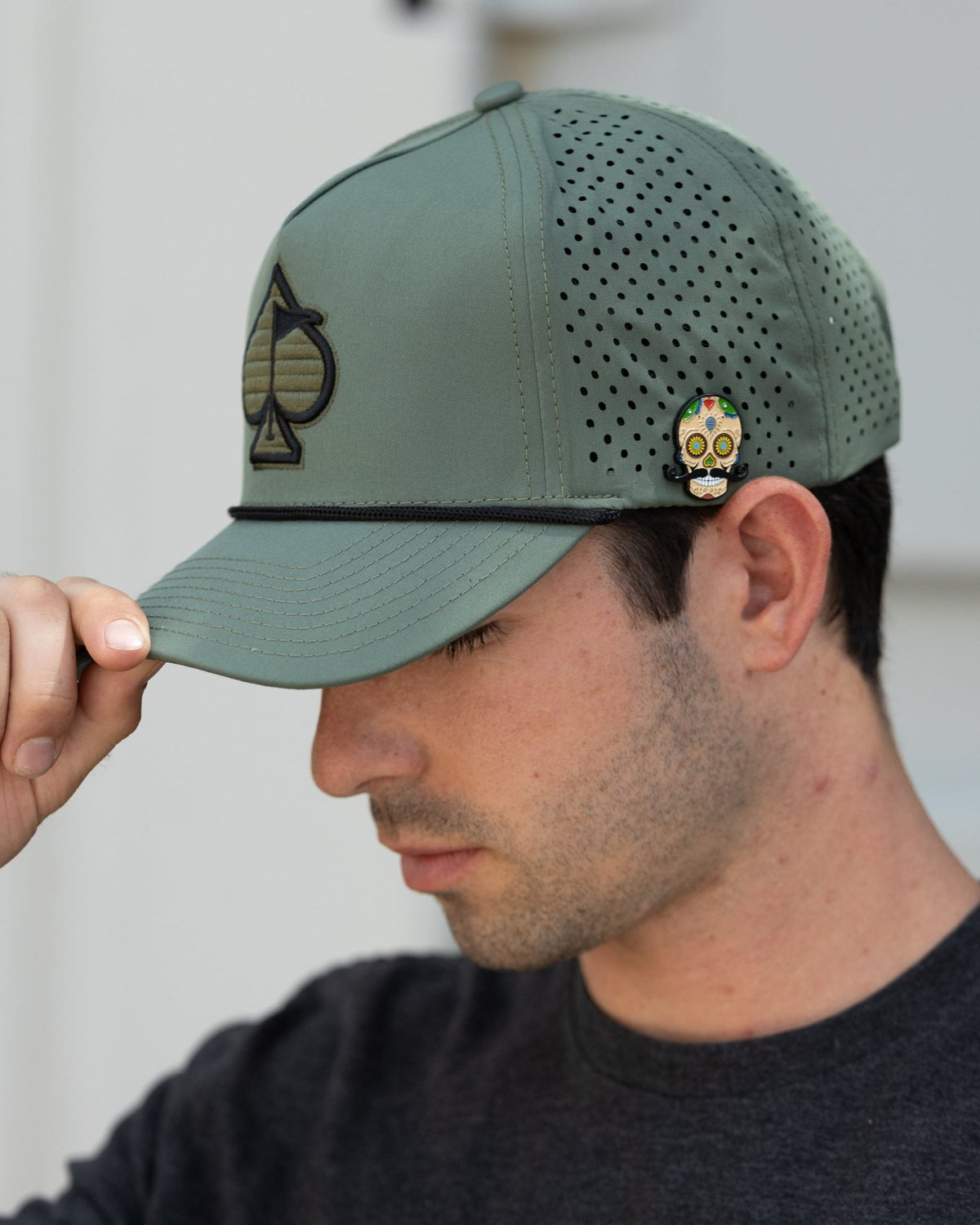 Perforated Rope Hat - Olive - Get Tight Gear