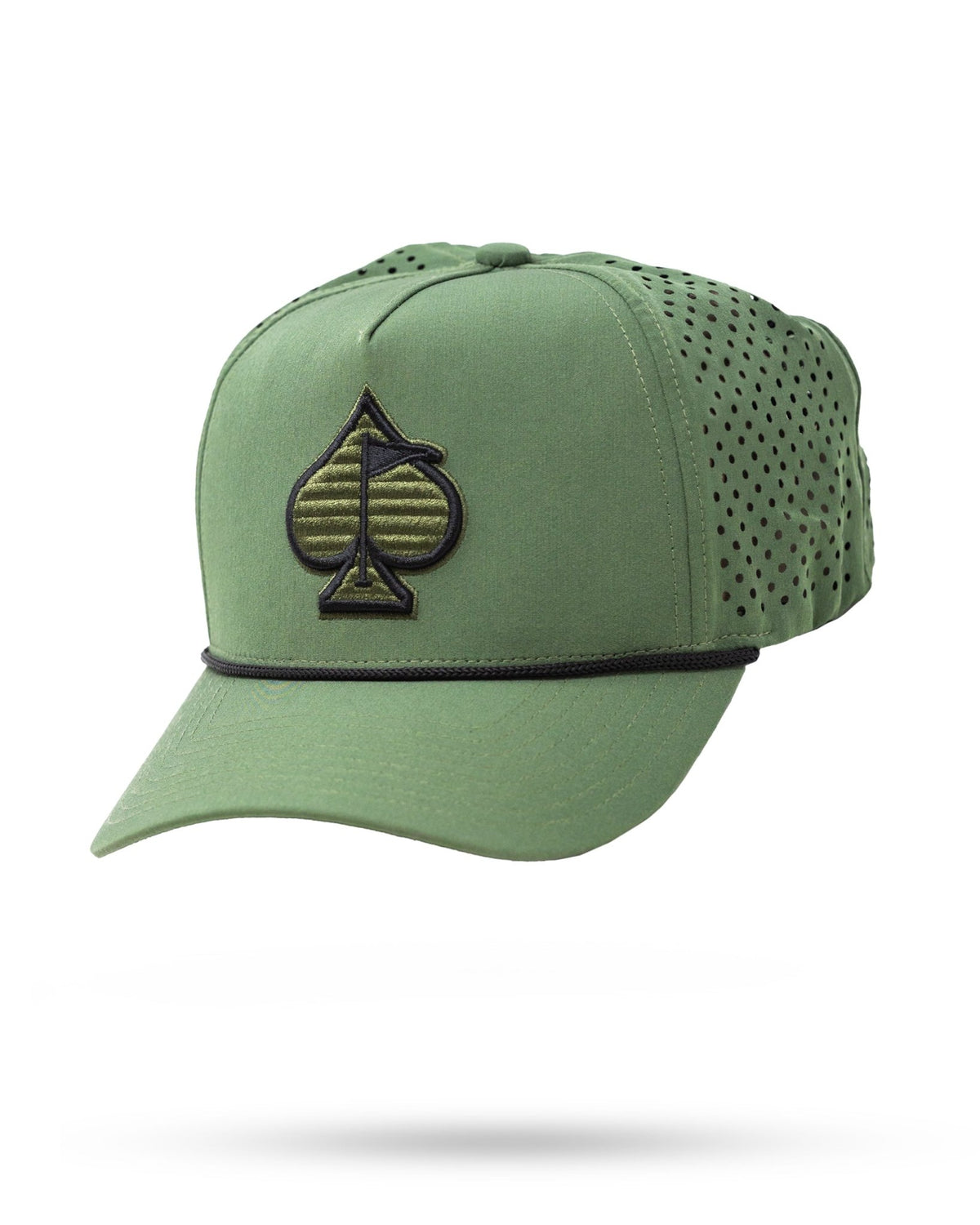 Perforated Rope Hat - Olive - Get Tight Gear