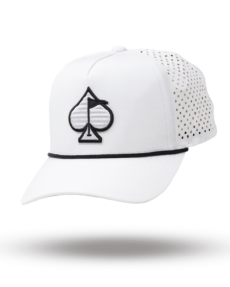 Perforated Rope Hat - White - Get Tight Gear