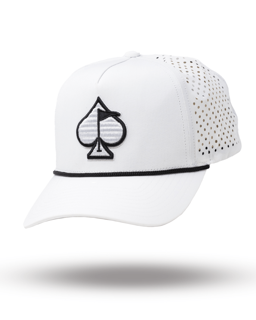Perforated Rope Hat - White - Get Tight Gear
