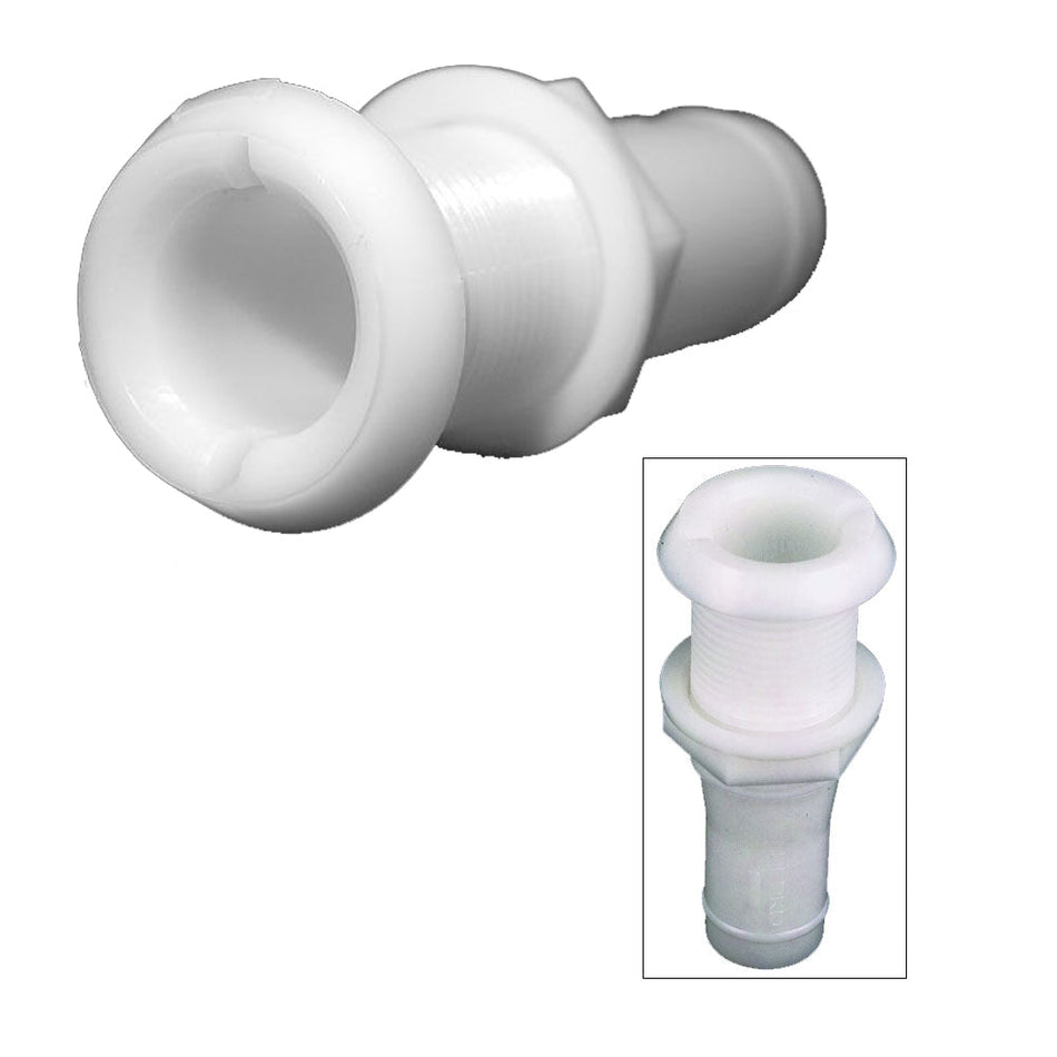 Perko 1 - 1/8" Thru - Hull Fitting f/Hose Narrow Flange - Plastic - Get Tight Gear