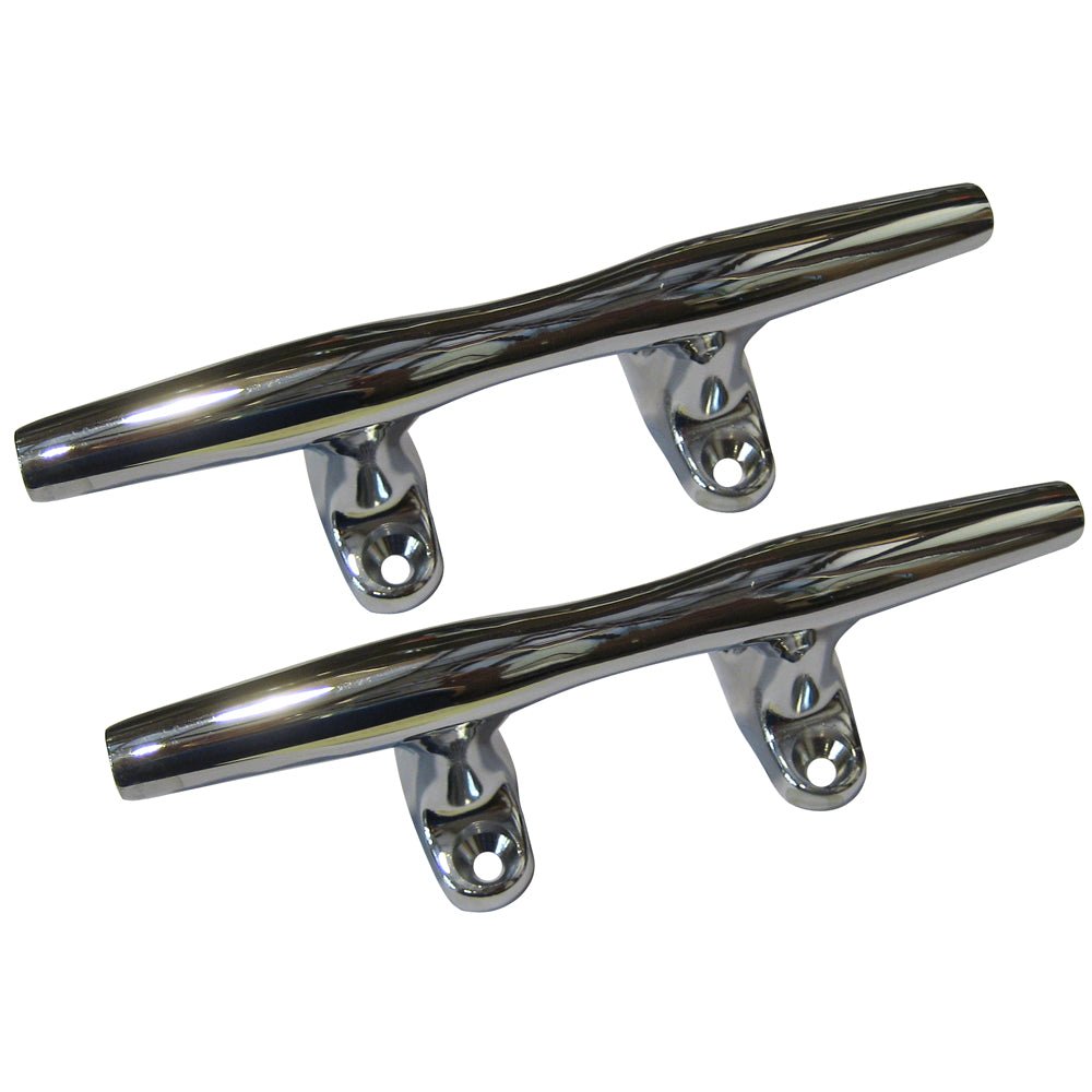 Perko 4" Open Base Cleat - Chrome Plated Zinc - Pair - Get Tight Gear