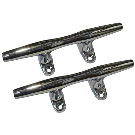 Perko 4" Open Base Cleat - Chrome Plated Zinc - Pair - Get Tight Gear