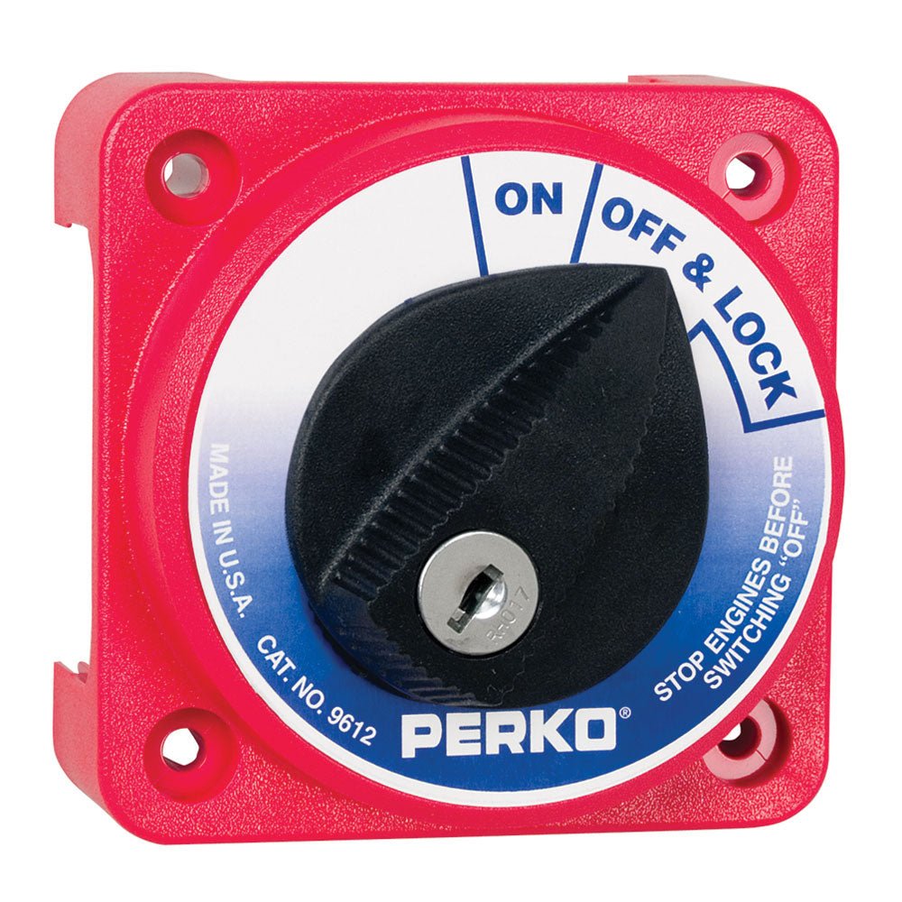 Perko 9612DP Compact Medium Duty Main Battery Disconnect Switch w/Key Lock - Get Tight Gear
