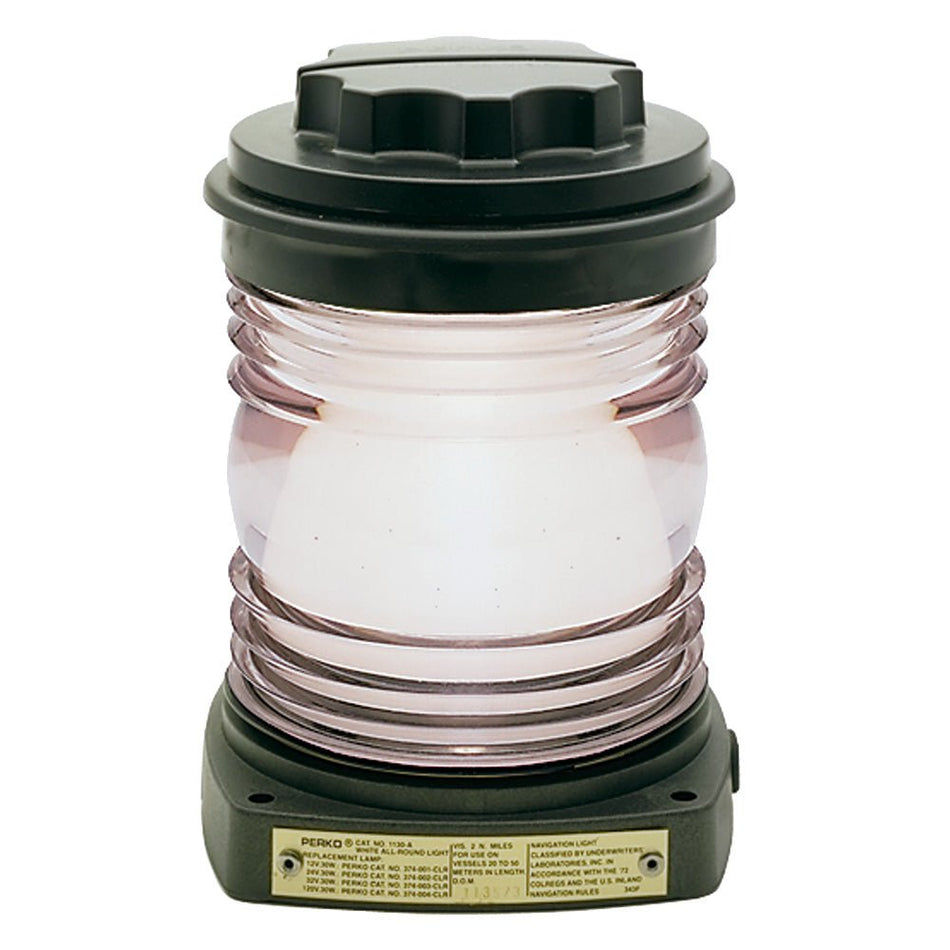 Perko All - Round Light - Black Plastic, White Lens - Get Tight Gear