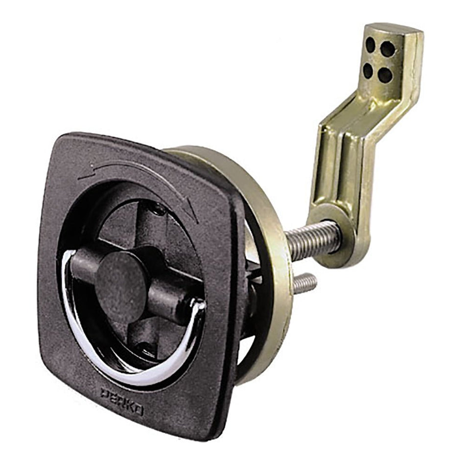 Perko Flush Latch - Non - Locking - 2.5" x 2.5" w/Offset Cam Bar & Flexible Polymer Strike - Get Tight Gear
