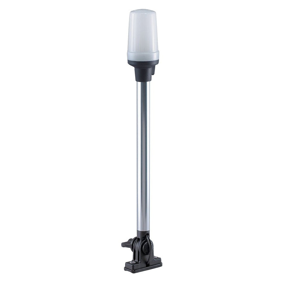 Perko Fold Down All - Round Pole Light - Vertical Mount - White - Get Tight Gear