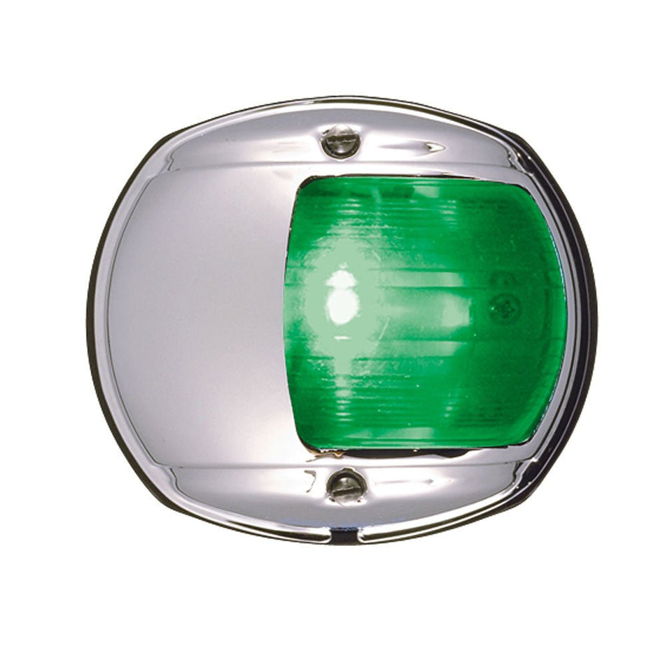 Perko LED Side Light - Green - 12V - Chrome Plated Housing - Get Tight Gear