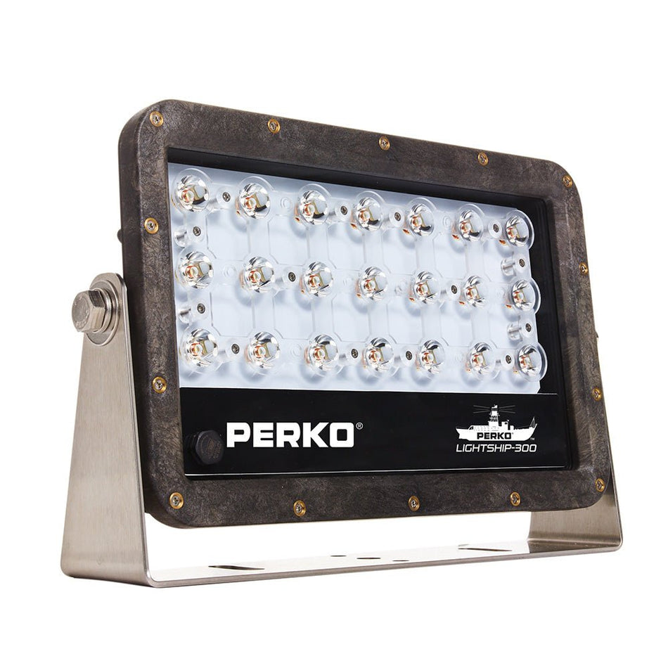 Perko Lightship 100 LED High Performance Spotlight - 12/24V - Black - Get Tight Gear
