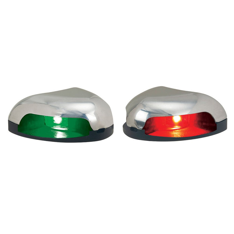 Perko Red/Green Horizontal Mount Side Light - Pair - Stainless Steel - Get Tight Gear