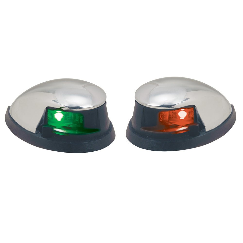 Perko Red/Green Horizontal Mount Side Lights - Pair - Chrome Plated Zinc - Get Tight Gear