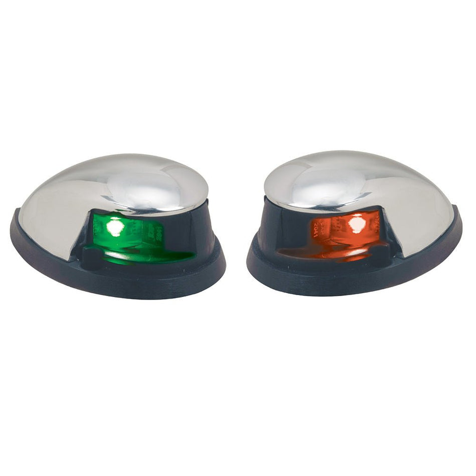 Perko Red/Green Horizontal Mount Side Lights - Pair - Chrome Plated Zinc - Get Tight Gear