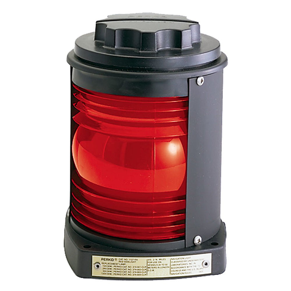 Perko Side Light - Black Plastic, Red Lens - Get Tight Gear