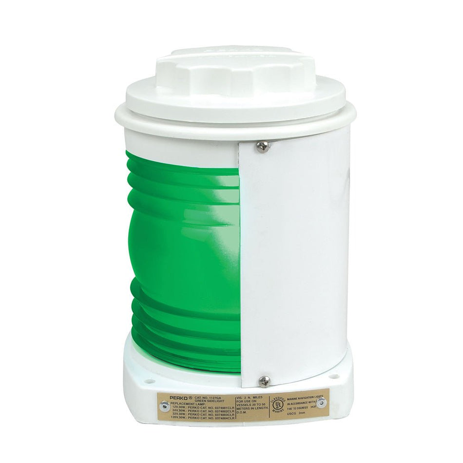 Perko White Plastic Green Side Light - Get Tight Gear