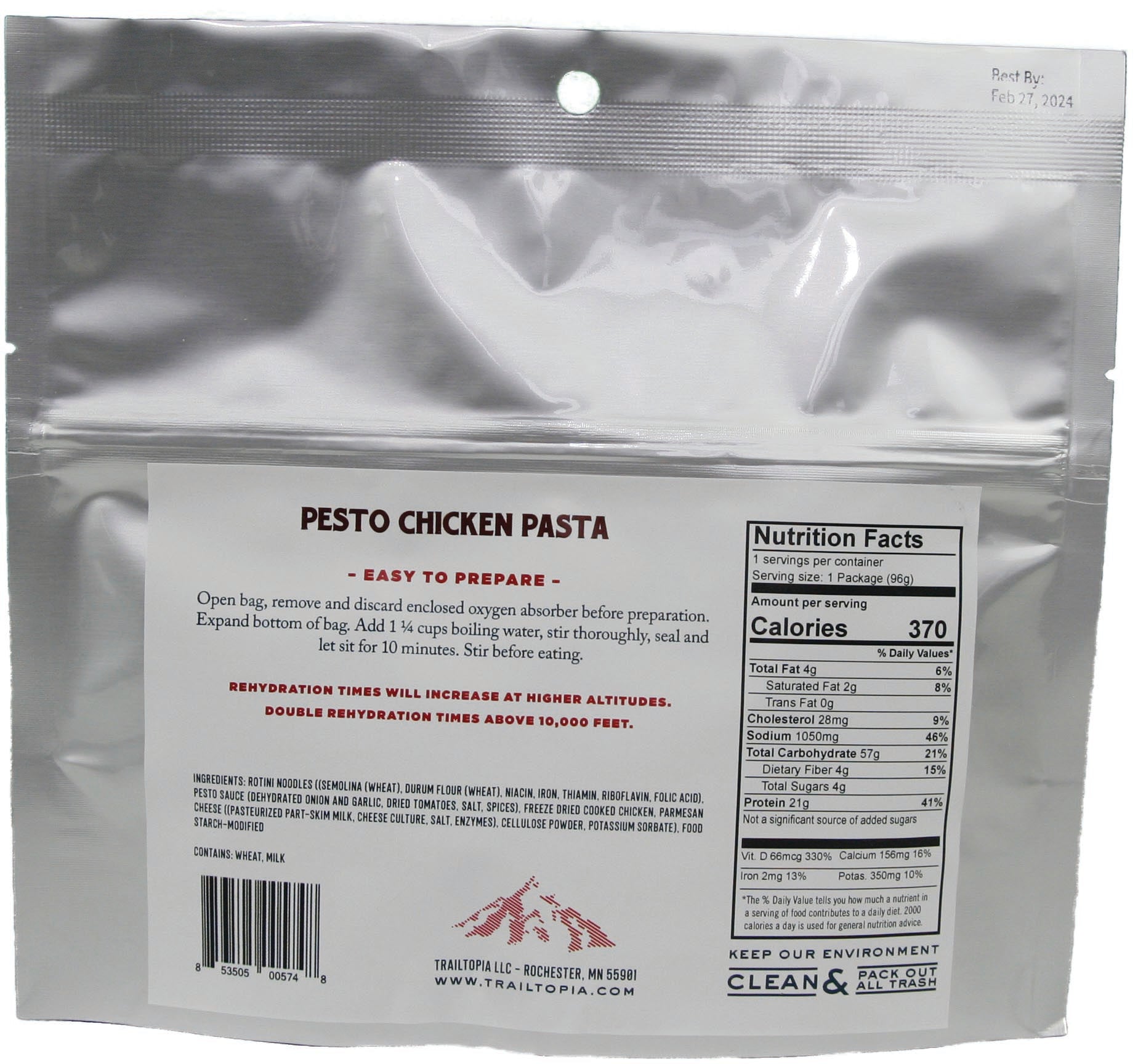 Pesto Chicken Pasta Single Srv - Get Tight Gear