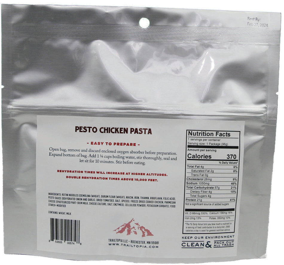 Pesto Chicken Pasta Single Srv - Get Tight Gear