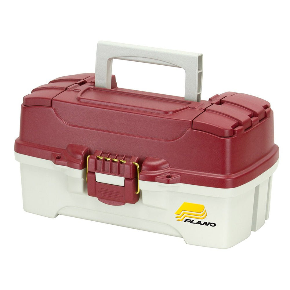 Plano 1 - Tray Tackle Box w/Duel Top Access - Red Metallic/Off White - Get Tight Gear