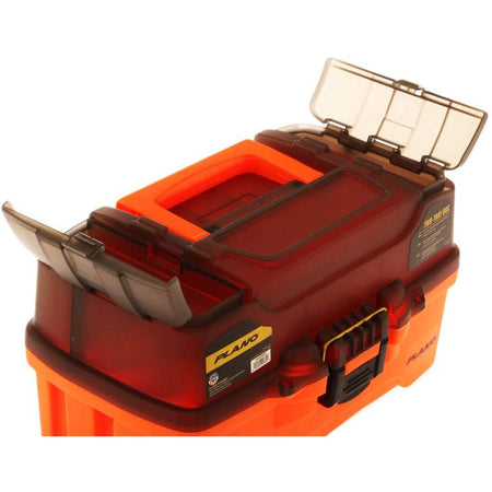 Plano 2 - Tray Tackle Box w/Dual Top Access - Smoke & Bright Orange - Get Tight Gear
