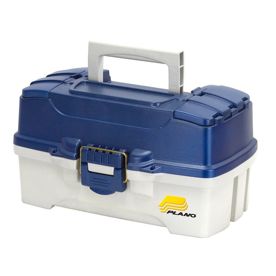 Plano 2 - Tray Tackle Box w/Duel Top Access - Blue Metallic/Off White - Get Tight Gear