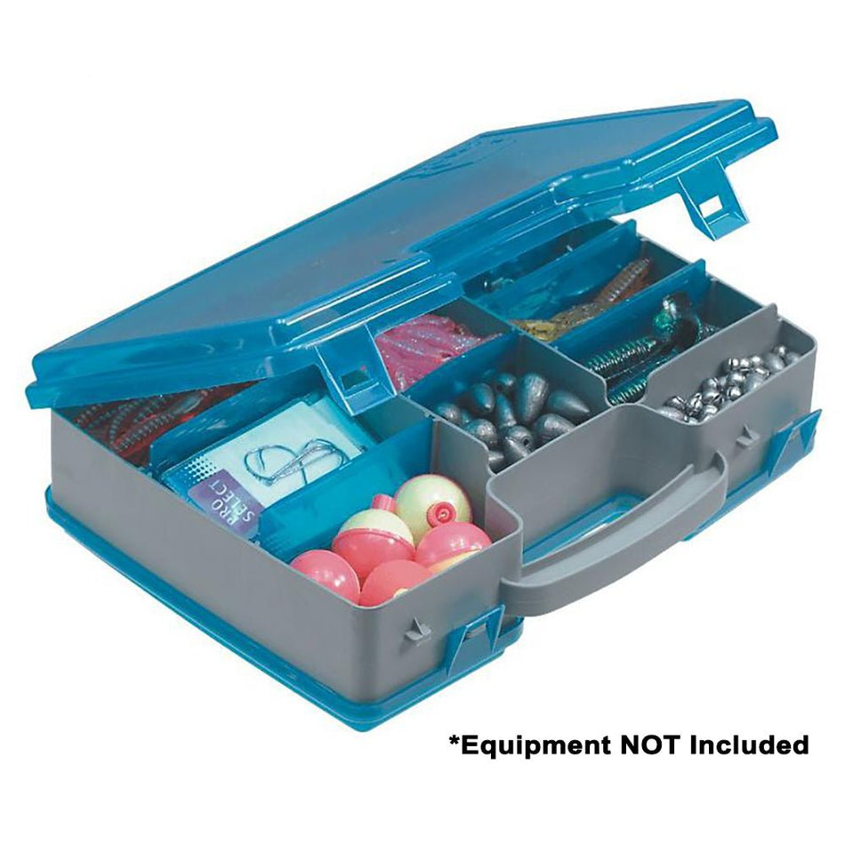 Plano Double - Sided Adjustable Tackle Organizer Large - Silver/Blue - Get Tight Gear