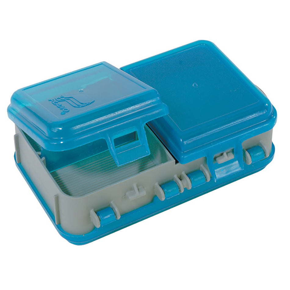 Plano Double - Sided Adjustable Tackle Organizer Small - Silver/Blue - Get Tight Gear