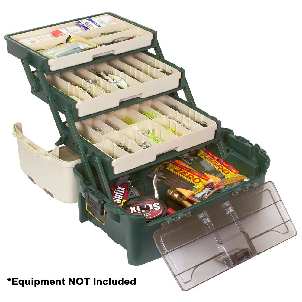 Plano Hybrid Hip 3 - Tray Tackle Box - Forest Green - Get Tight Gear