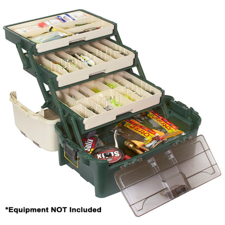 Plano Hybrid Hip 3 - Tray Tackle Box - Forest Green - Get Tight Gear