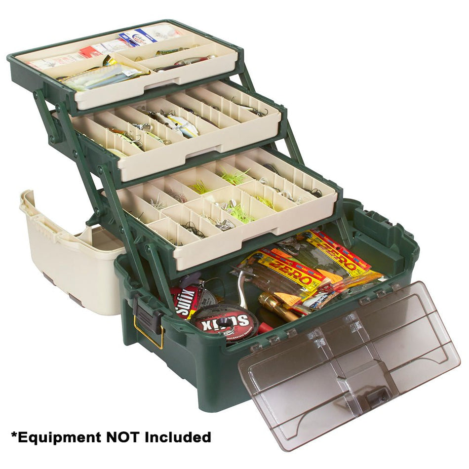 Plano Hybrid Hip 3 - Tray Tackle Box - Forest Green - Get Tight Gear