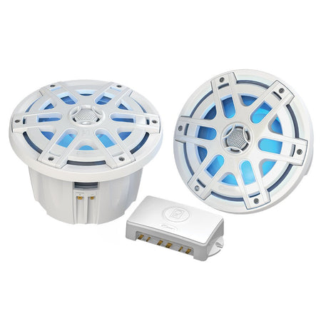 Poly - Planar MA - OC8 8" 500 Watt Waterproof Blue LED Speaker - White - Get Tight Gear