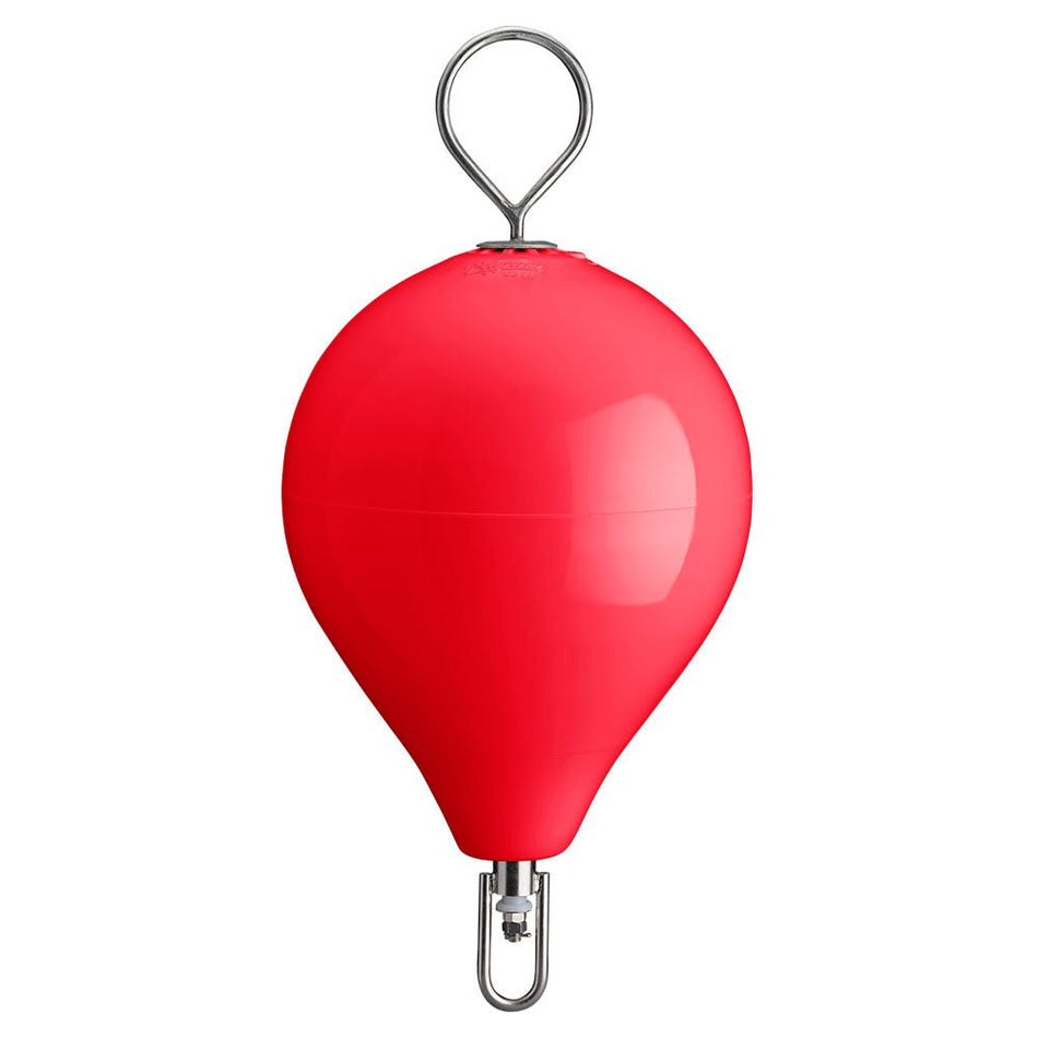 Polyform 17" CM Mooring Buoy w/SS Iron - Red - Get Tight Gear