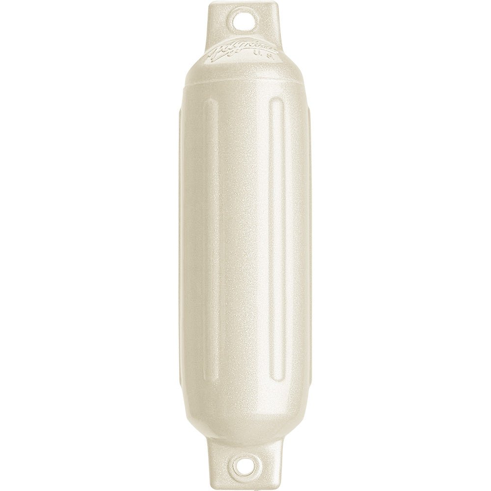 Polyform G - 1 Twin Eye Fender 3.5" x 12.8" - Metallic White - Get Tight Gear