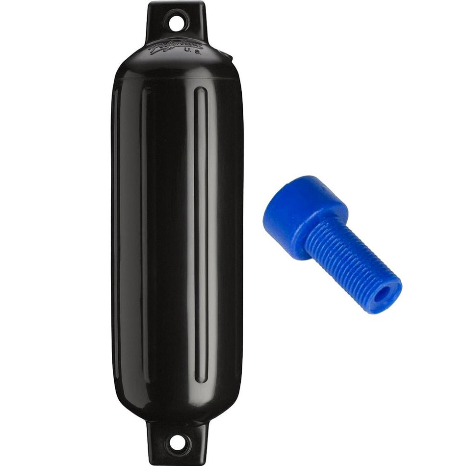 Polyform G - 3 Twin Eye Fender 5.5" x 19" - Black w/Air Adapter - Get Tight Gear