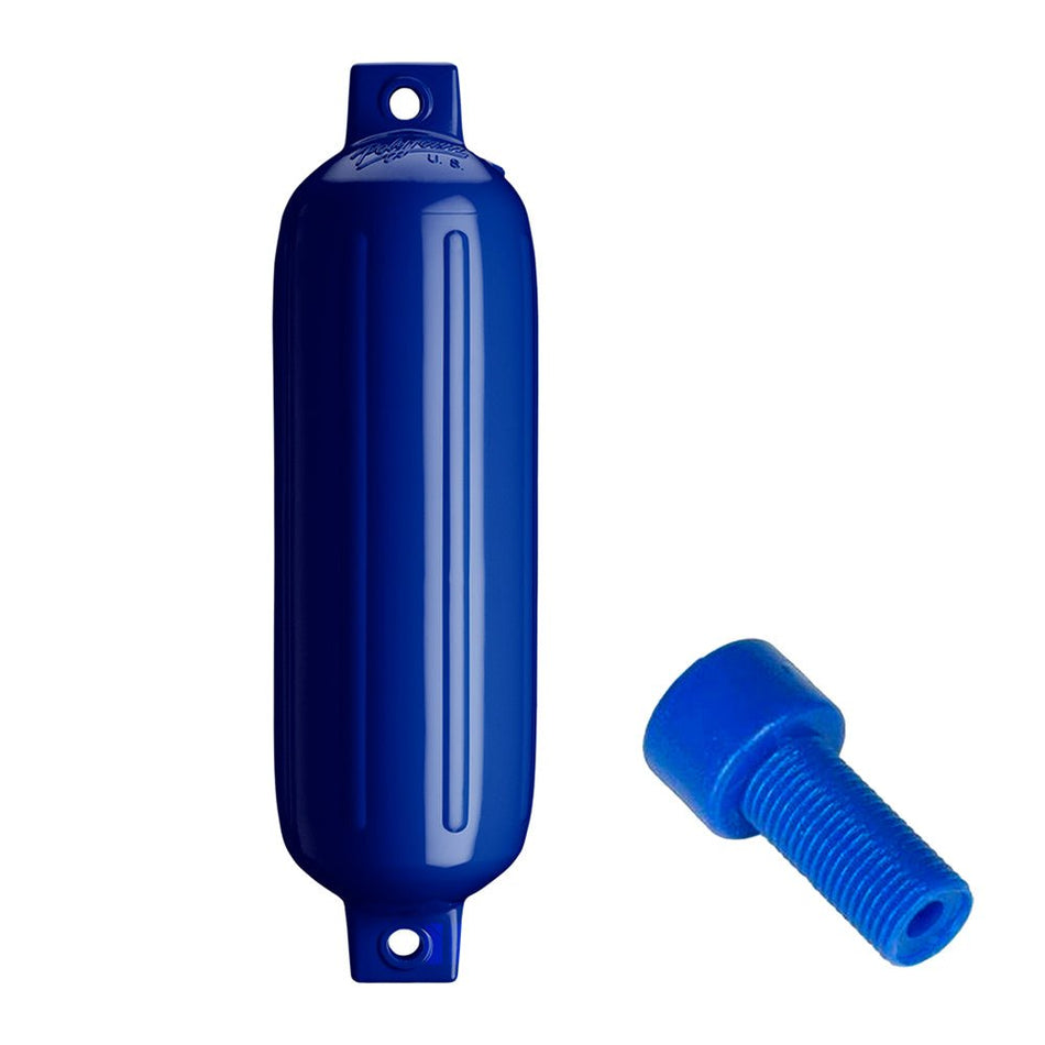 Polyform G - 4 Twin Eye Fender 6.5" x 22" - Cobalt Blue w/Adapter - Get Tight Gear