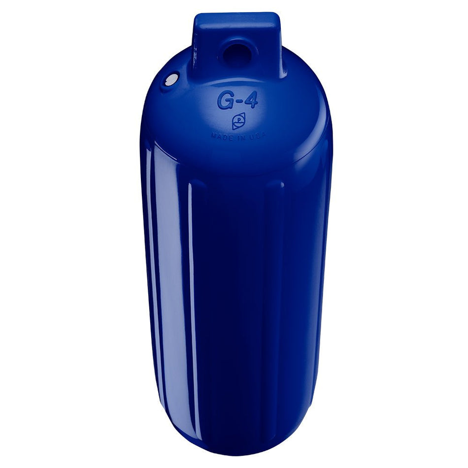 Polyform G - 4 Twin Eye Fender 6.5" x 22" - Cobalt Blue w/Adapter - Get Tight Gear