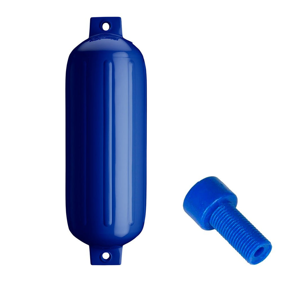 Polyform G - 5 Twin Eye Fender 8.8" x 26.8" - Cobalt Blue w/Adapter - Get Tight Gear