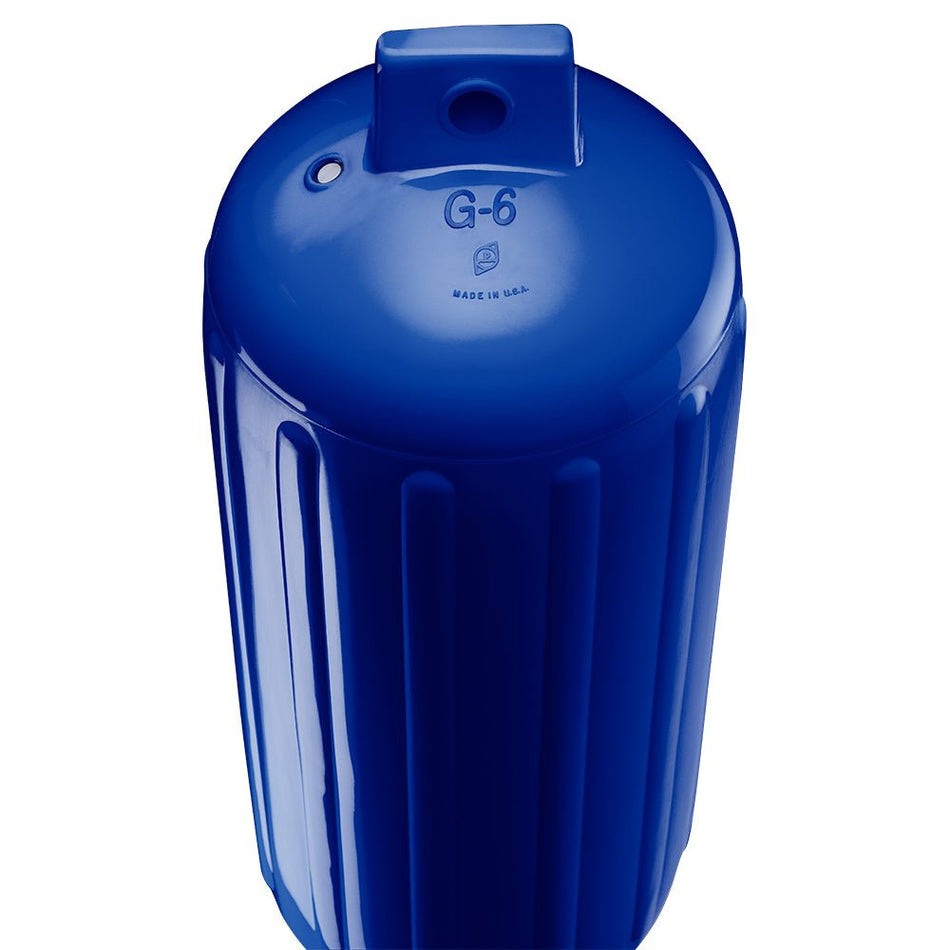 Polyform G - 6 Twin Eye Fender 11" x 30" - Cobalt Blue w/Adapter - Get Tight Gear