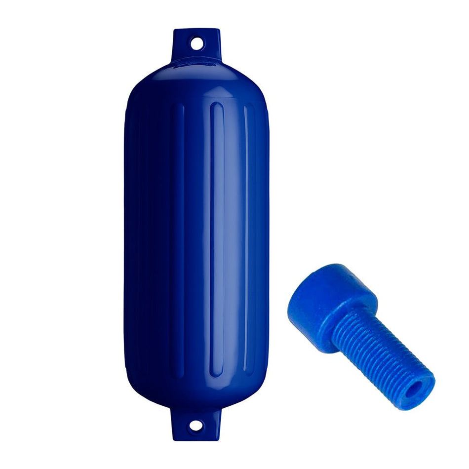 Polyform G - 6 Twin Eye Fender 11" x 30" - Cobalt Blue w/Adapter - Get Tight Gear