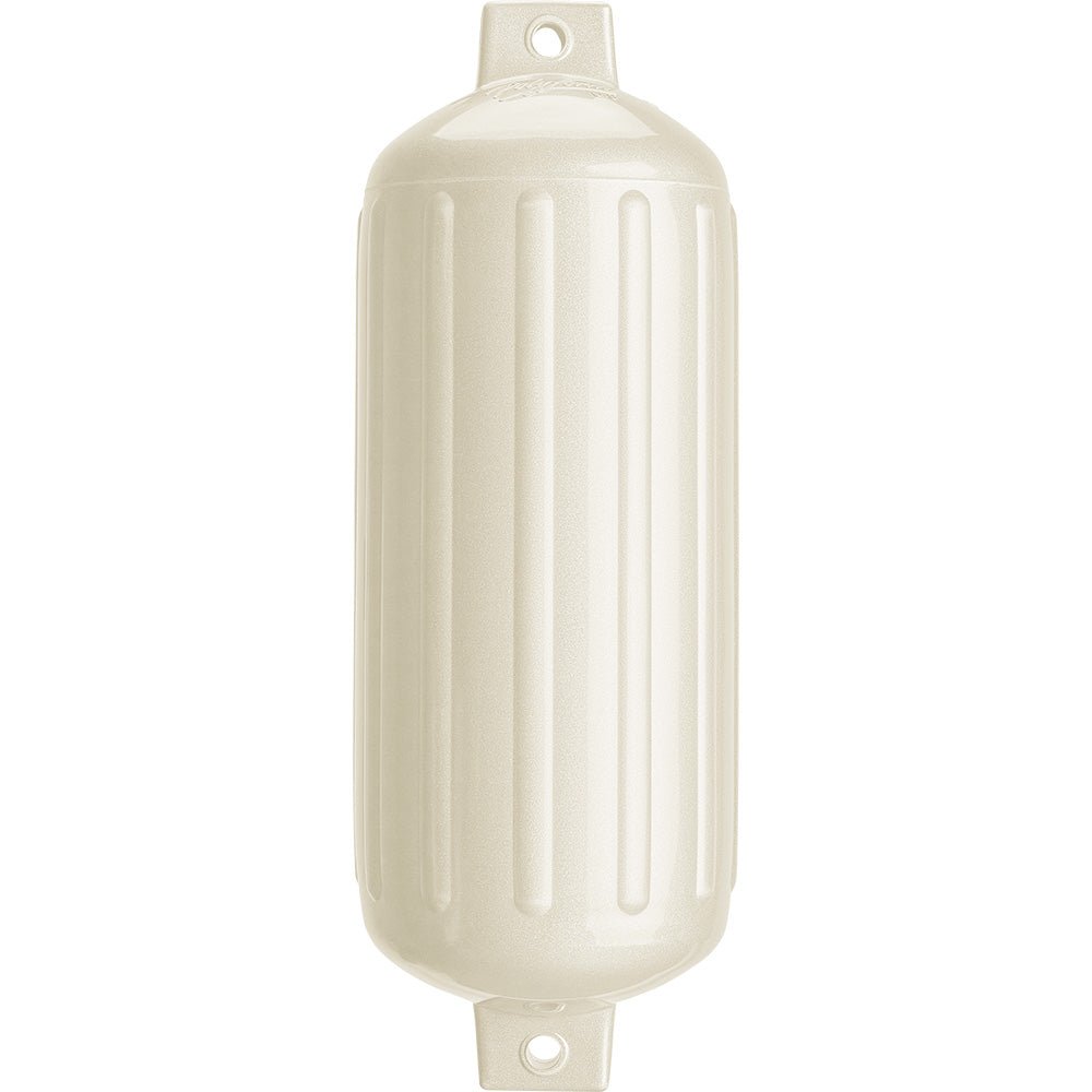 Polyform G - 6 Twin Eye Fender 11" x 30" - Metallic White - Get Tight Gear