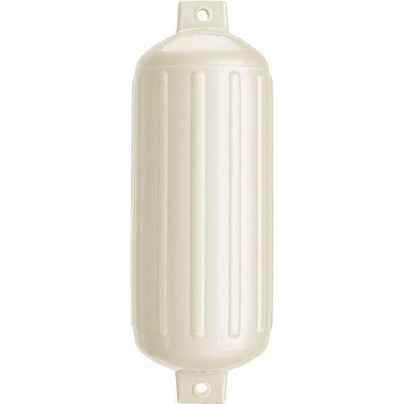 Polyform G - 6 Twin Eye Fender 11" x 30" - Metallic White - Get Tight Gear