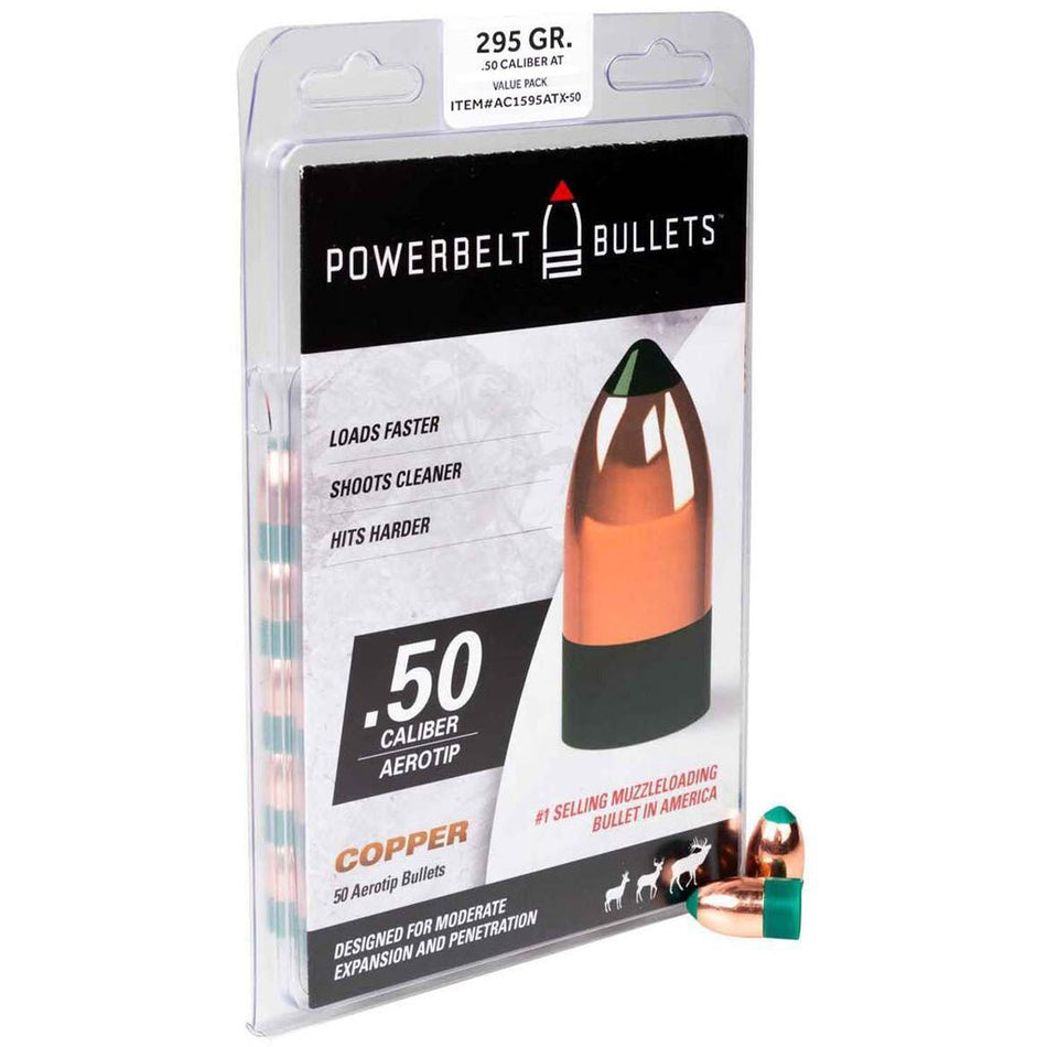 Powerbelt Bulk Pack AeroTip Bullets 50 cal 295 gr 50 pk - Get Tight Gear