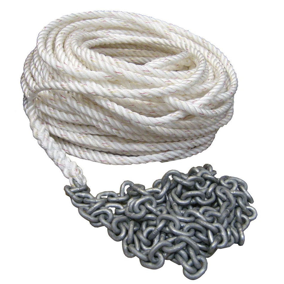 Powerwinch 200' of 1/2" Rope 15'of 1/4" HT Chain Rode - Get Tight Gear