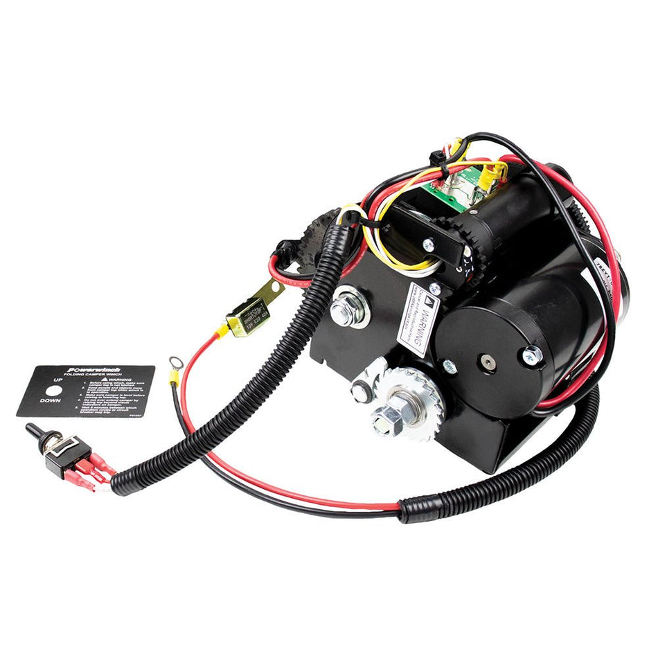 Powerwinch Folding & Pop - Up Camper Winch w/1200lb Lift Capacity - Get Tight Gear