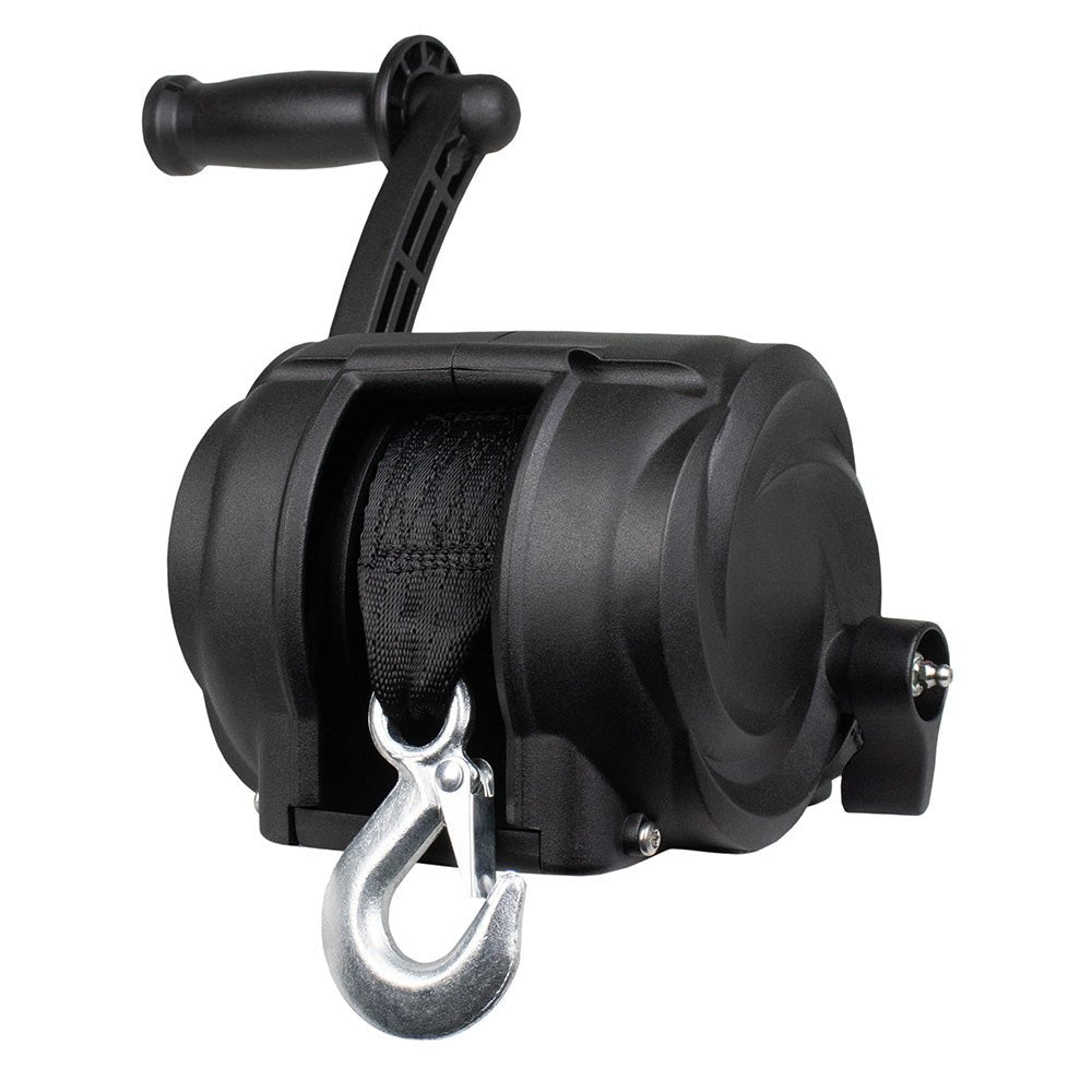Powerwinch Premier Series Winch 2000lb, 8", Crank Arm - Carbon Black - Get Tight Gear