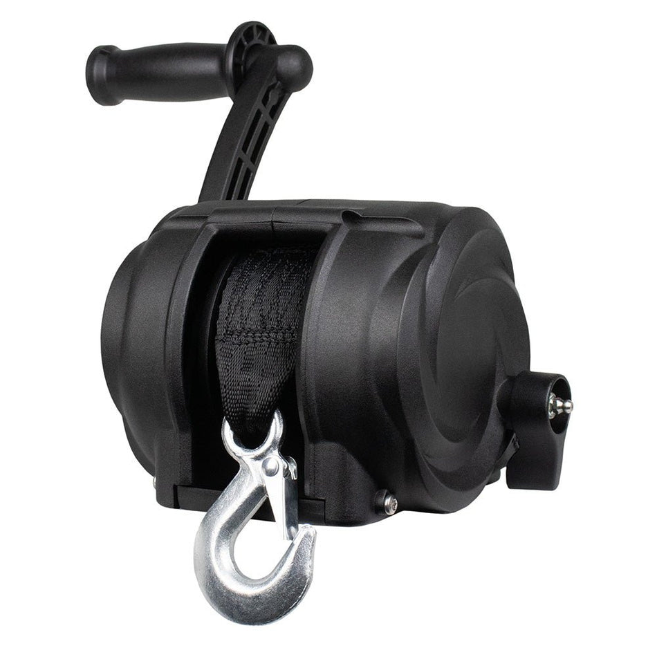 Powerwinch Premier Series Winch 2000lb, 8", Crank Arm - Carbon Black - Get Tight Gear