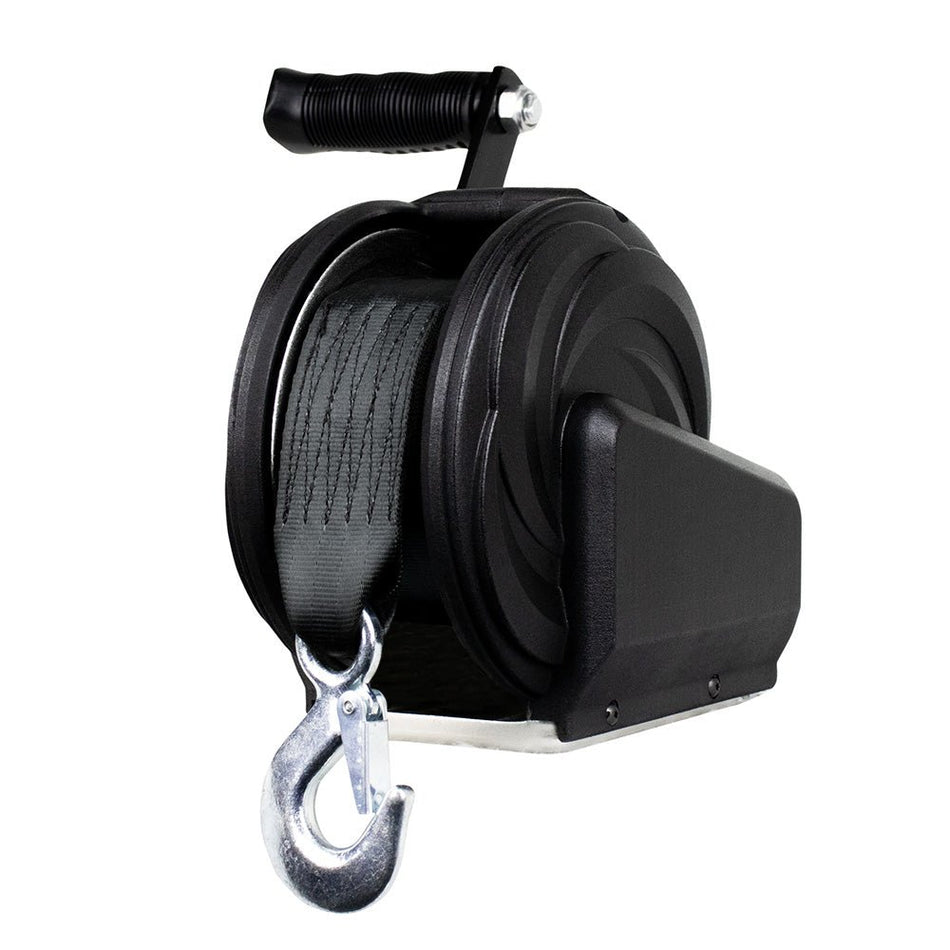 Powerwinch Select Series Winch 1,600lb, 6" Crank Arm - Carbon Black - Get Tight Gear
